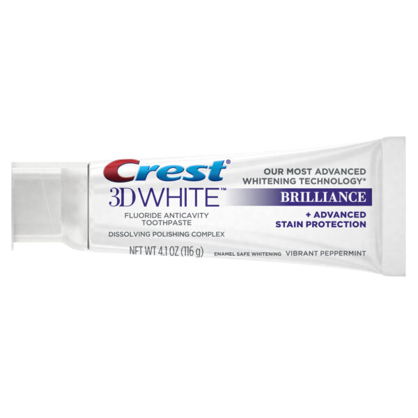 Crest 3D White Brilliance Vibrant Peppermint Toothpaste, 4.1 oz, Pack of 2, Item# BLO12759