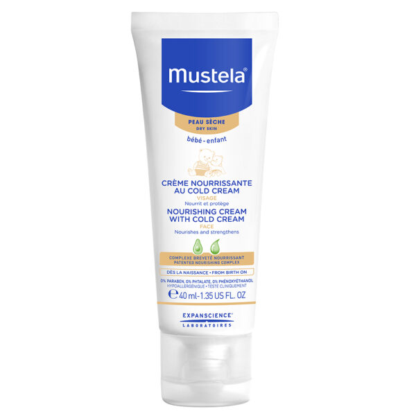 Mustela Baby Nourishing Cream with Cold Cream, Baby Face Cream for Dry Skin, 1.4 Oz, Item#  BLO12606