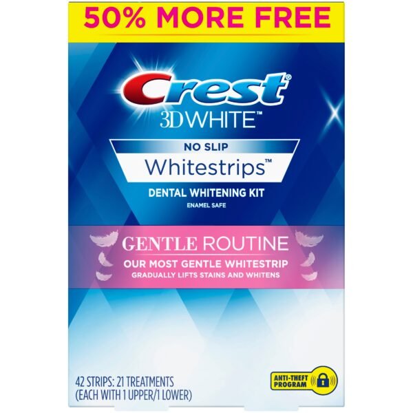 Crest 3D White Whitestrips Gentle Routine Teeth Whitening Kit, 21 Treatments, 50% More Free, Item# BLO12798