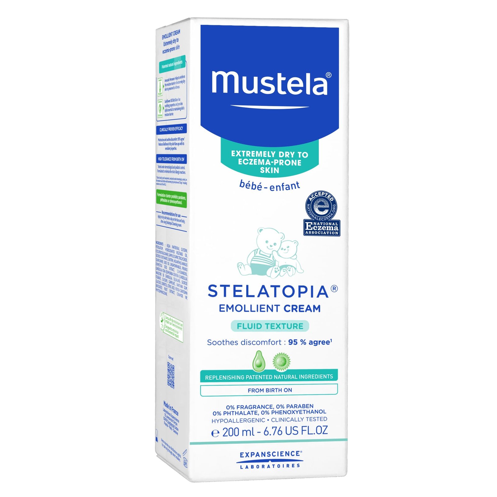 Mustela Stelatopia Baby Emollient Cream, Fragrance-Free Baby Lotion for Eczema-Prone Skin, 6.7 Oz, Item#  BLO12587