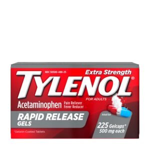 Tylenol Extra Strength Rapid Release Gels with Acetaminophen, 225 ct, Item# BLO12309