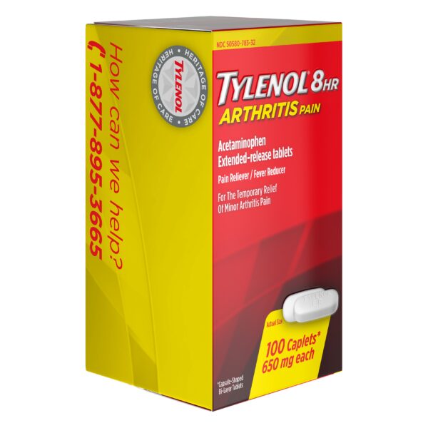 Tylenol 8 Hour Arthritis Pain Tablets with Acetaminophen, 100 ct, Item# BLO12296