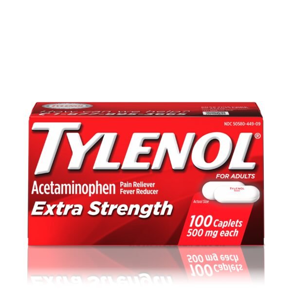 Tylenol Extra Strength Caplets with 500 mg Acetaminophen, 100 ct, Item# BLO12249