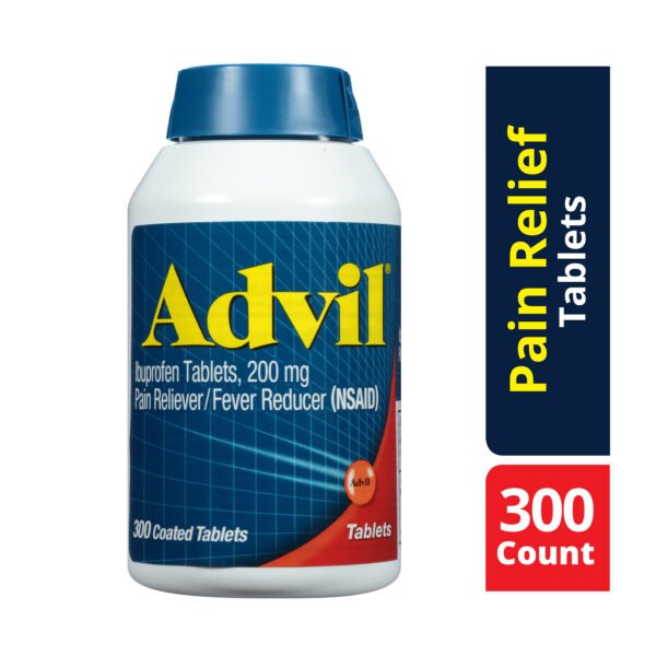 Advil (300 Count) Pain Reliever / Fever Reducer Coated Tablet, 200mg Ibuprofen, Temporary Pain Relief, Item# BLO12282