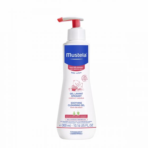 Mustela Baby Soothing Cleansing Body Gel, for Very Sensitive Skin, Fragrance-Free, 10.14 Oz, Item#  BLO12602